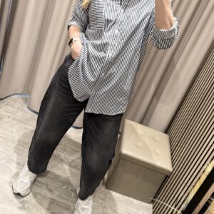 Pilki “ballon” džinsai