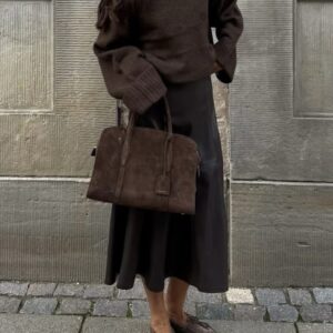 Satino sijonas “Dark Chocolate”