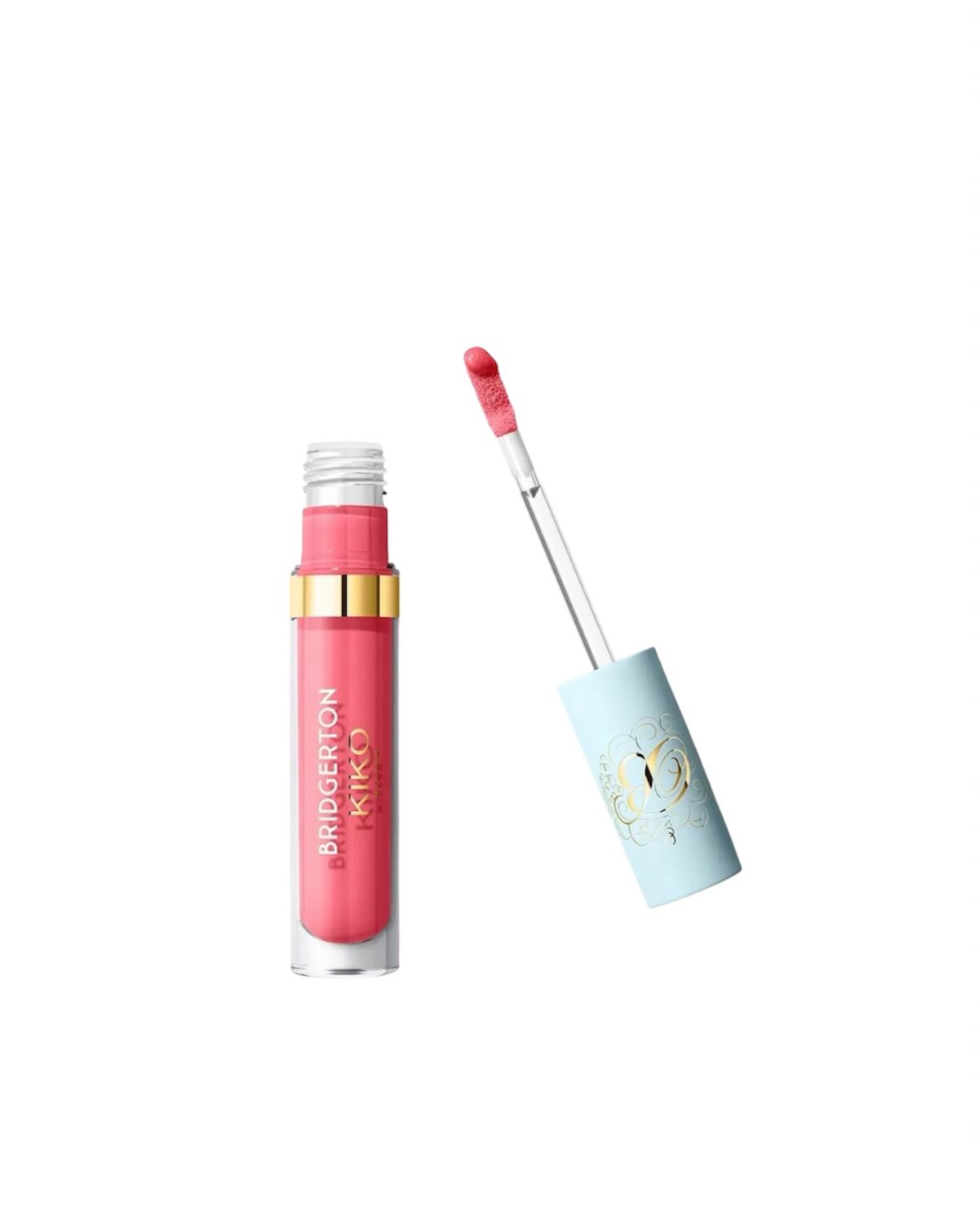 🌸 KIKO MILANO Bridgerton Brilliant Bliss lūpų blizgesys 02 – Blushing Nectarine