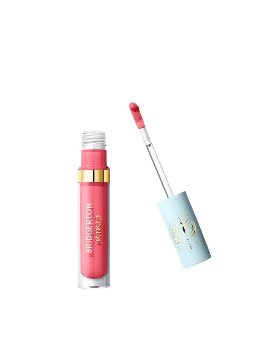 🌸 KIKO MILANO Bridgerton Brilliant Bliss lūpų blizgesys 02 – Blushing Nectarine