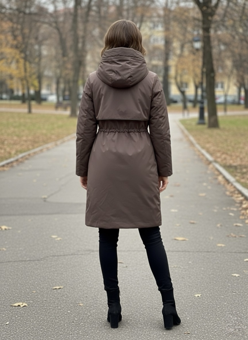 Dvipusė striukė – ruda / juoda