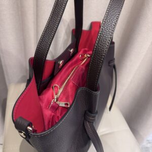 Odinė, ruda itališka rankinė