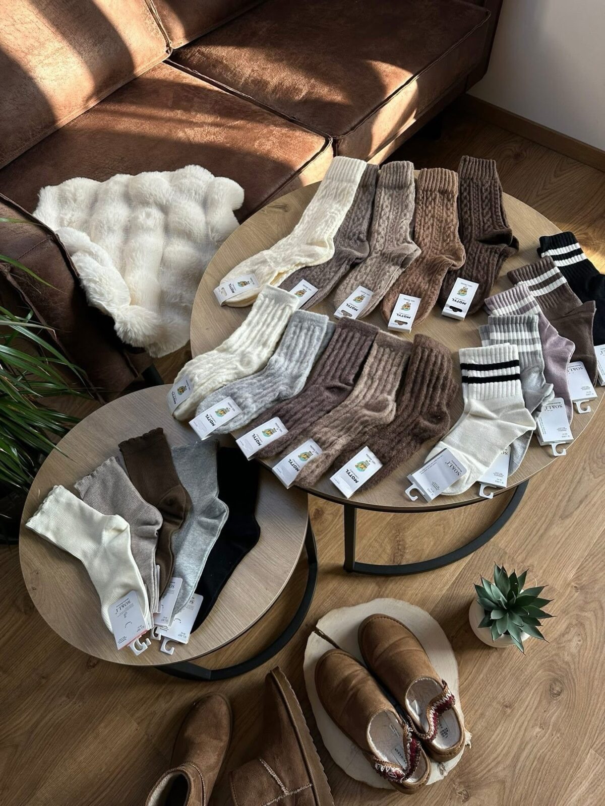 5 porų moteriškų kojinių rinkinys iš natūralios angoros – Premium klasė