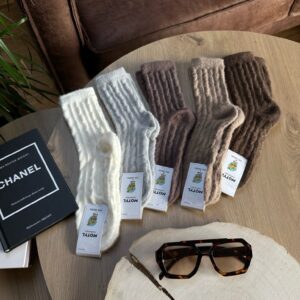 5 porų moteriškų kojinių rinkinys iš natūralios angoros – Premium klasė