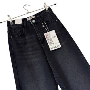 M SARA tamsiai pilki džinsai