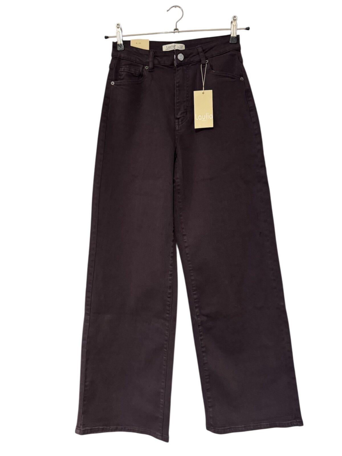 Klasikinio kirpimo džinsai juodo šokolado / kavos atspalvio