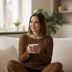 Itališkas laisvalaikio kostiumėlis iš tamprios viskozės