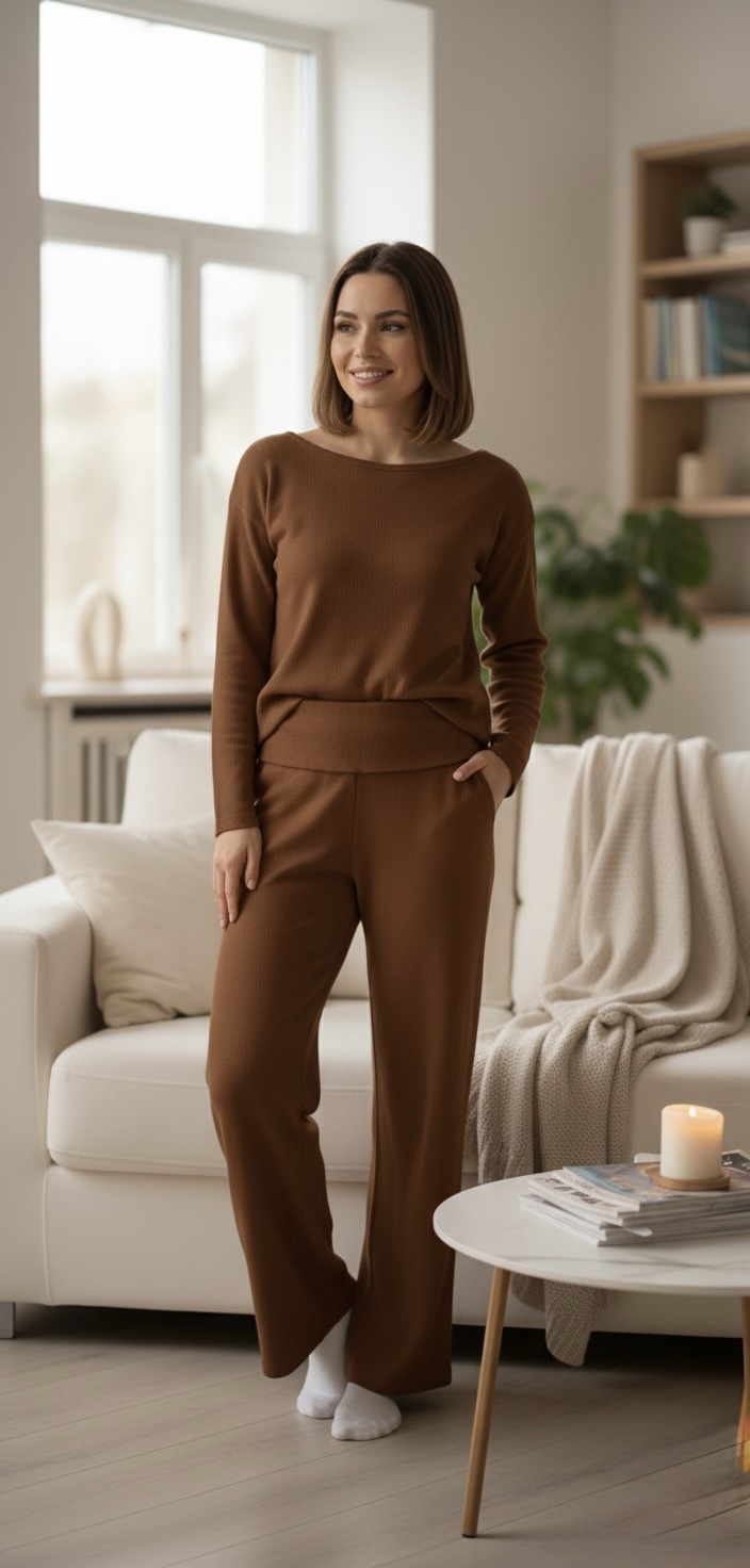 Itališkas laisvalaikio kostiumėlis iš tamprios viskozės