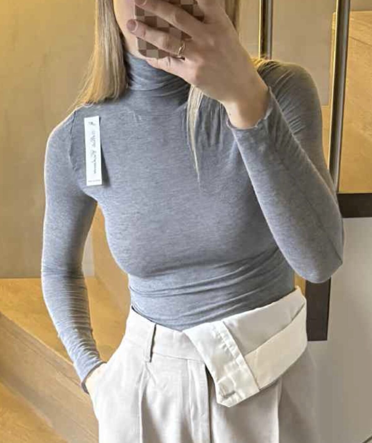 Kašmyro golfas palaidinė - pilka