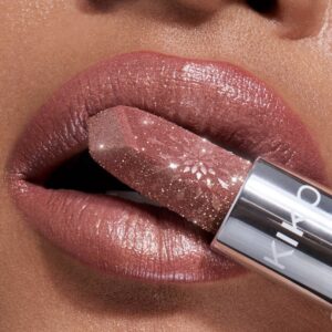 KIKO MILANO Snow-Kissed Holiday Sparkly Peaks Lipstick 01 – lūpų dažai