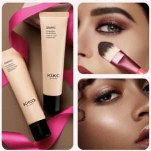 KIKO MILANO Smart Hydrating Foundation 01 WR – drėkinamasis skystas makiažo pagrindas (atspalvis Warm Rose)