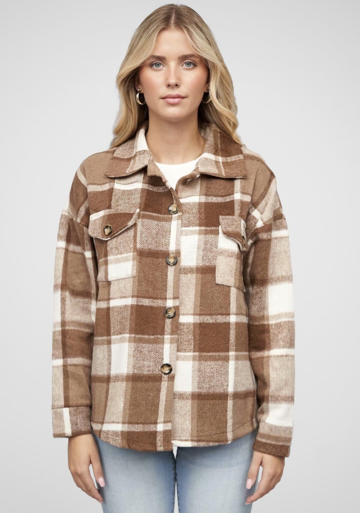 Rudi–smėliniai megztuko tipo marškiniai „Cloud Five“ stiliaus