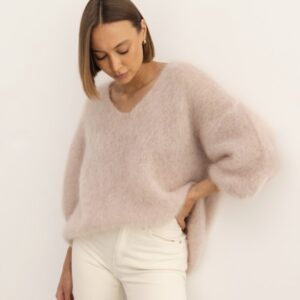 screenshot-696 Minkštas moheros megztinis – moteriškas megztinis (kid mohera, pudros-rožinė)