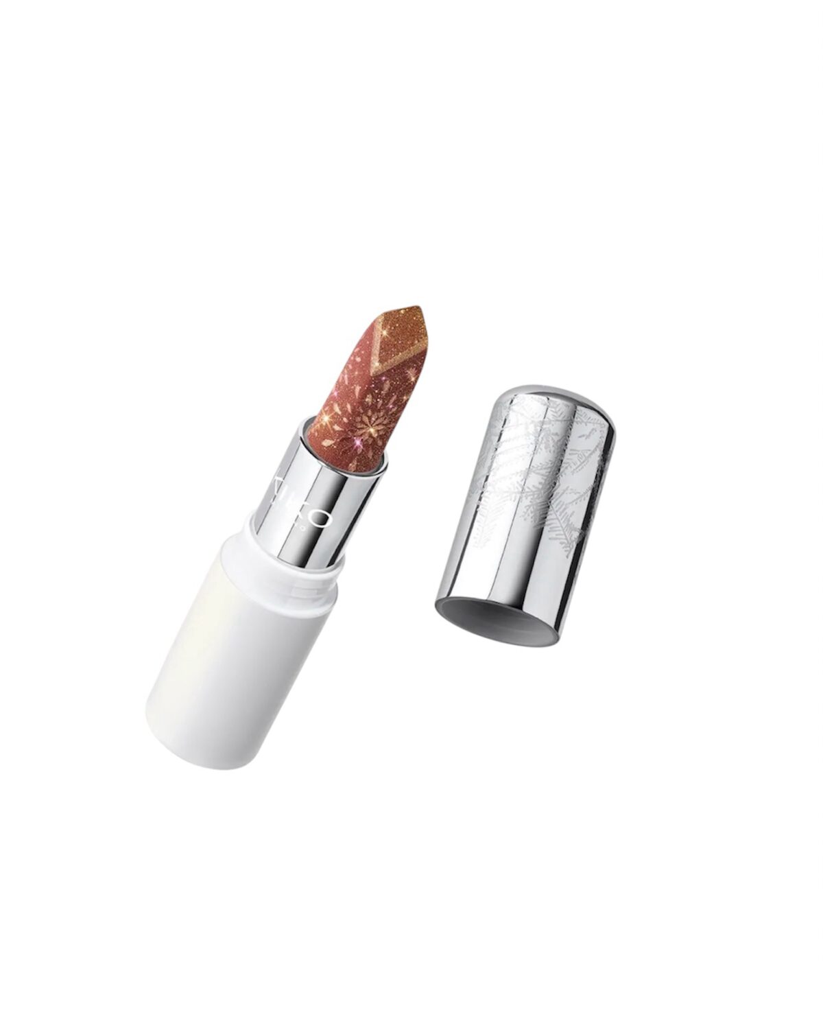 KIKO MILANO Snow-Kissed Holiday Sparkly Peaks Lipstick 01 – lūpų dažai