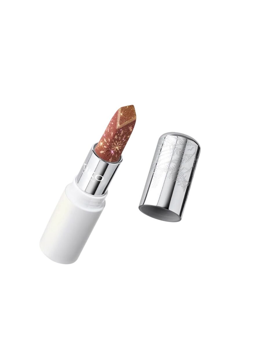 photoroom_20251124_153913 KIKO MILANO Snow-Kissed Holiday Sparkly Peaks Lipstick 01 – lūpų dažai