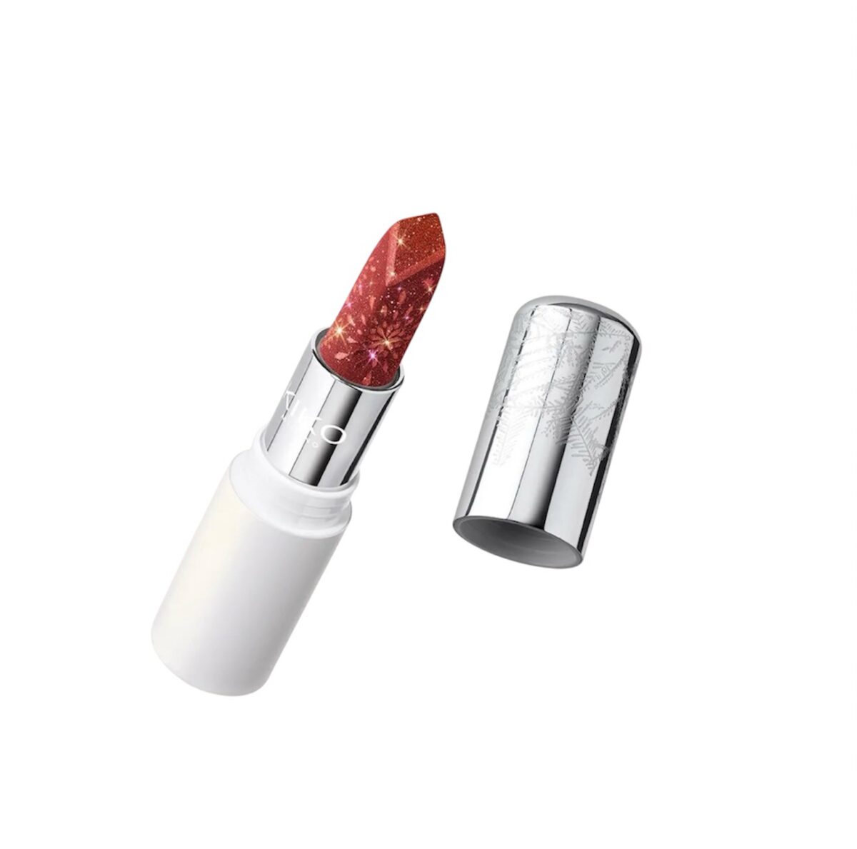 KIKO MILANO Snow-Kissed Holiday Sparkly Peaks Lipstick 02 – lūpų dažai