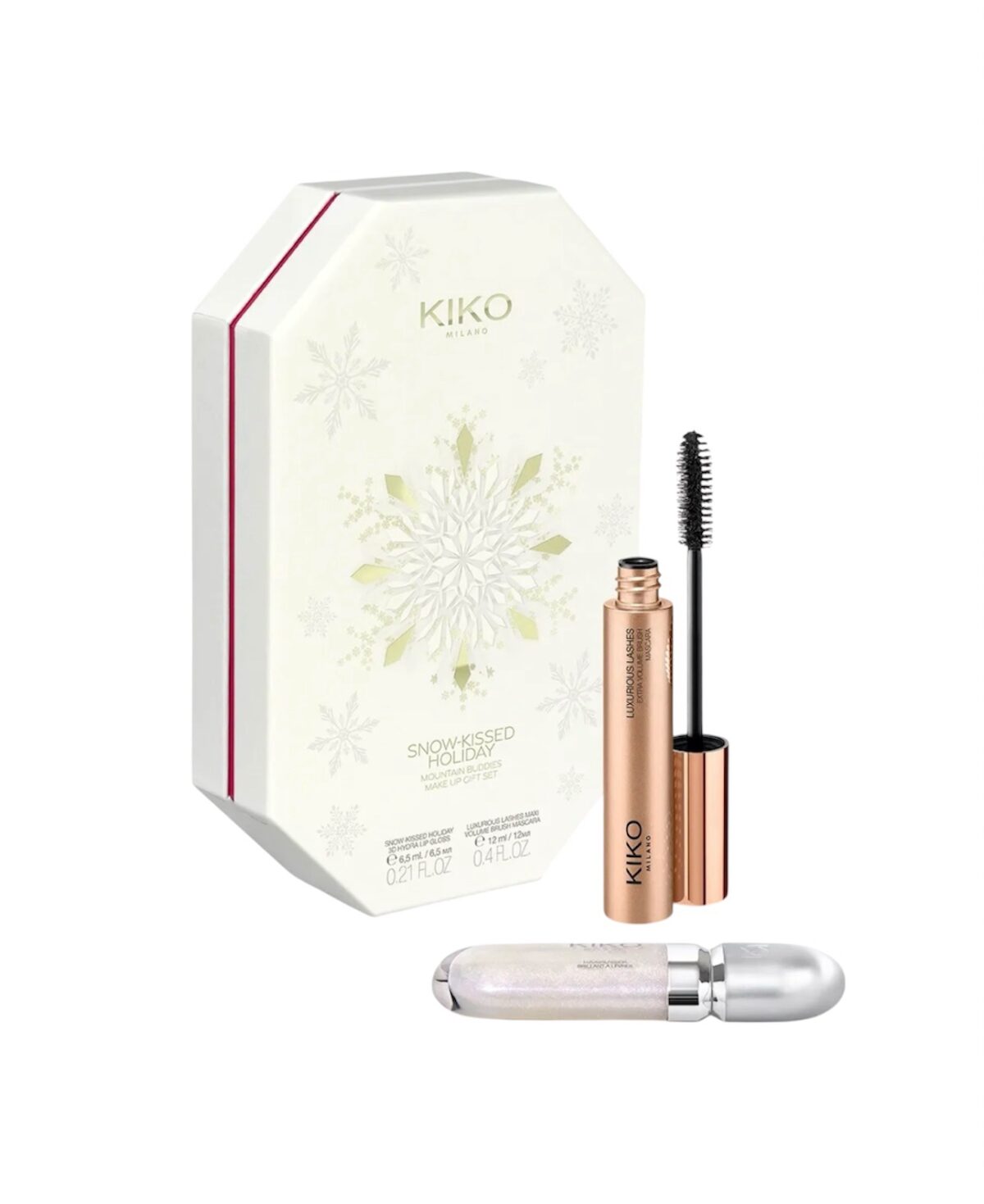 photoroom_20251124_160333 KIKO MILANO Snow - Kissed Holiday Mountain Buddies Make Up Gift Set – makiažo rinkinys akims ir lūpoms