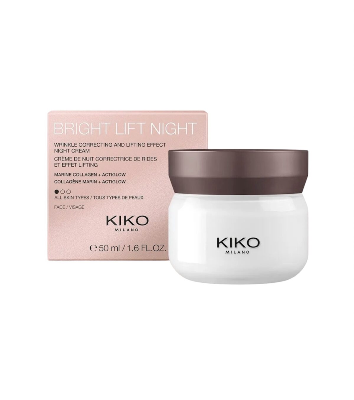 KIKO MILANO Bright Lift Night – naktinis stangrinamasis kremas