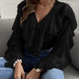 screenshot-774 Šventiniai marškinukai su raukiniais – elegantiškas modelis - juoda