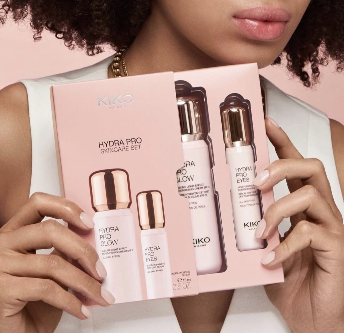 KIKO MILANO Hydra Pro Glow Skincare Set – drėkinamasis veido ir akių priežiūros rinkinys