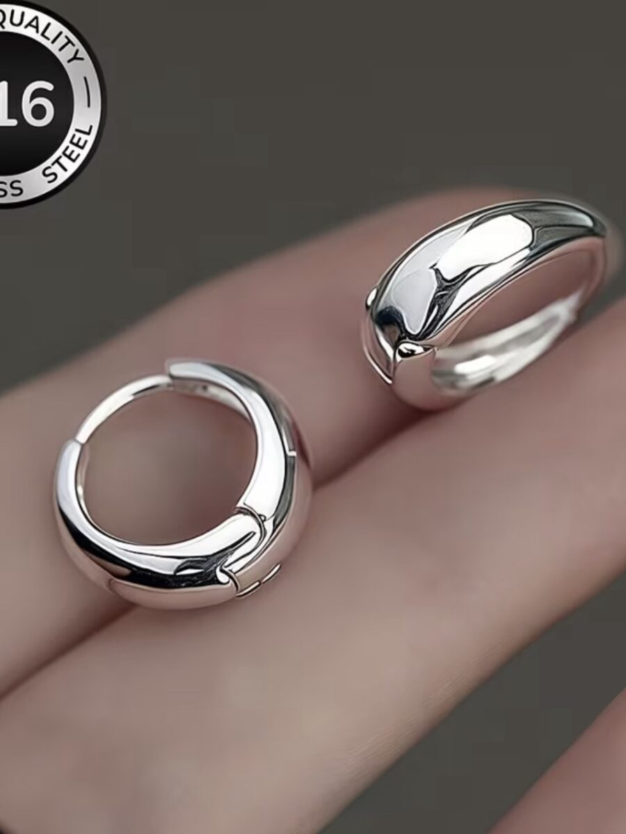 Klasikiniai žiediniai auskarai | 316 nerūdijantis plienas