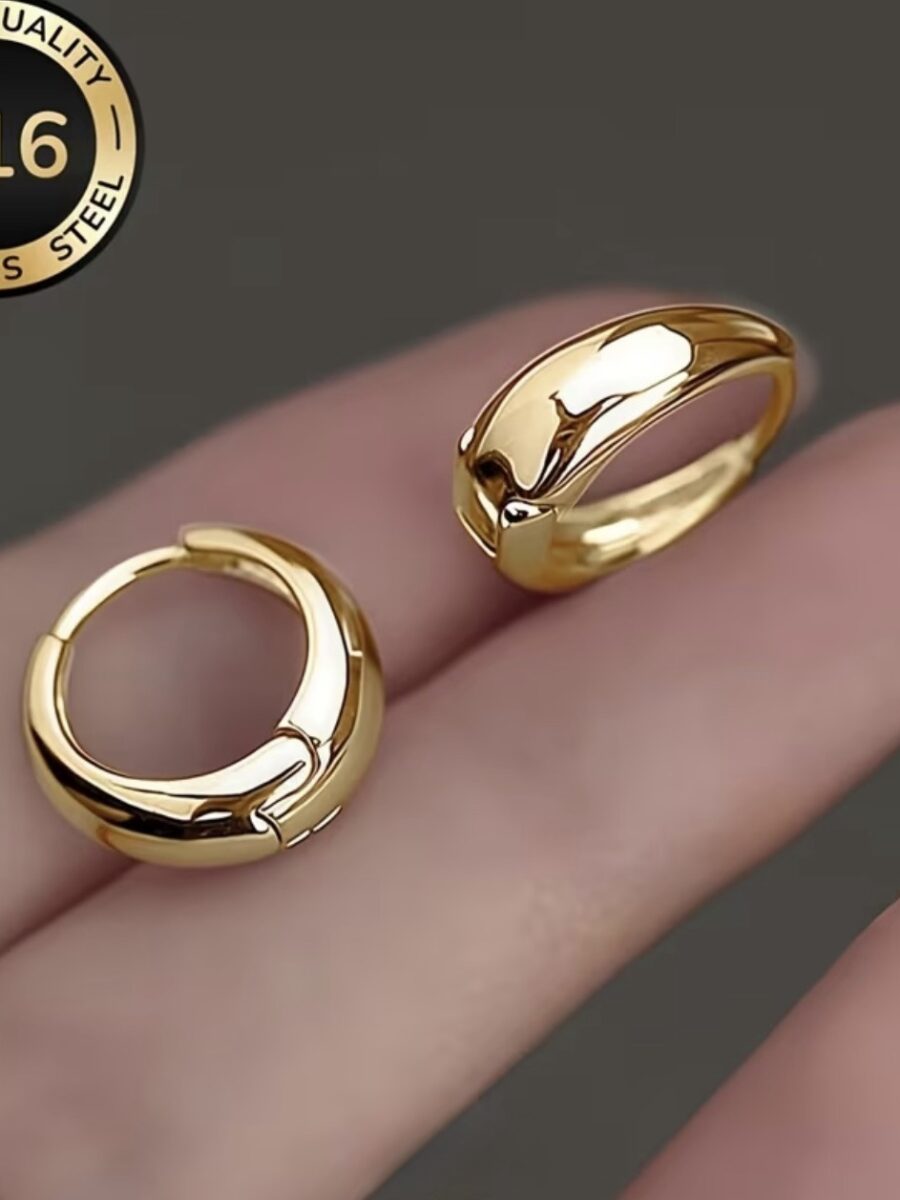 Klasikiniai žiediniai auskarai | 316 nerūdijantis plienas