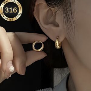 Klasikiniai žiediniai auskarai | 316 nerūdijantis plienas