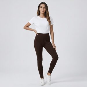 Pašiltintos rudos tamprės aukštu liemeniu