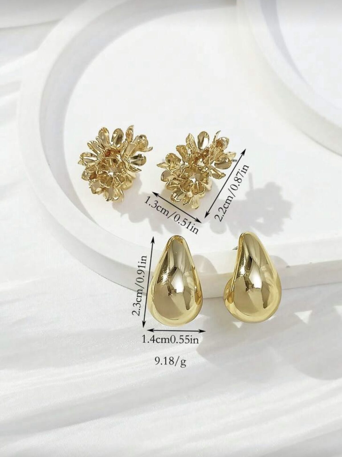 screenshot-792 LADY COCO auksinės spalvos auskarų rinkinys (2 poros)