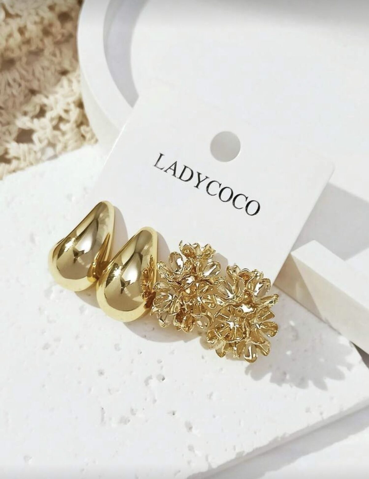 screenshot-793 LADY COCO auksinės spalvos auskarų rinkinys (2 poros)