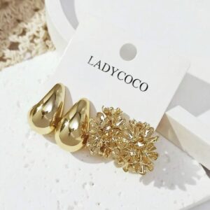 screenshot-793 LADY COCO auksinės spalvos auskarų rinkinys (2 poros)