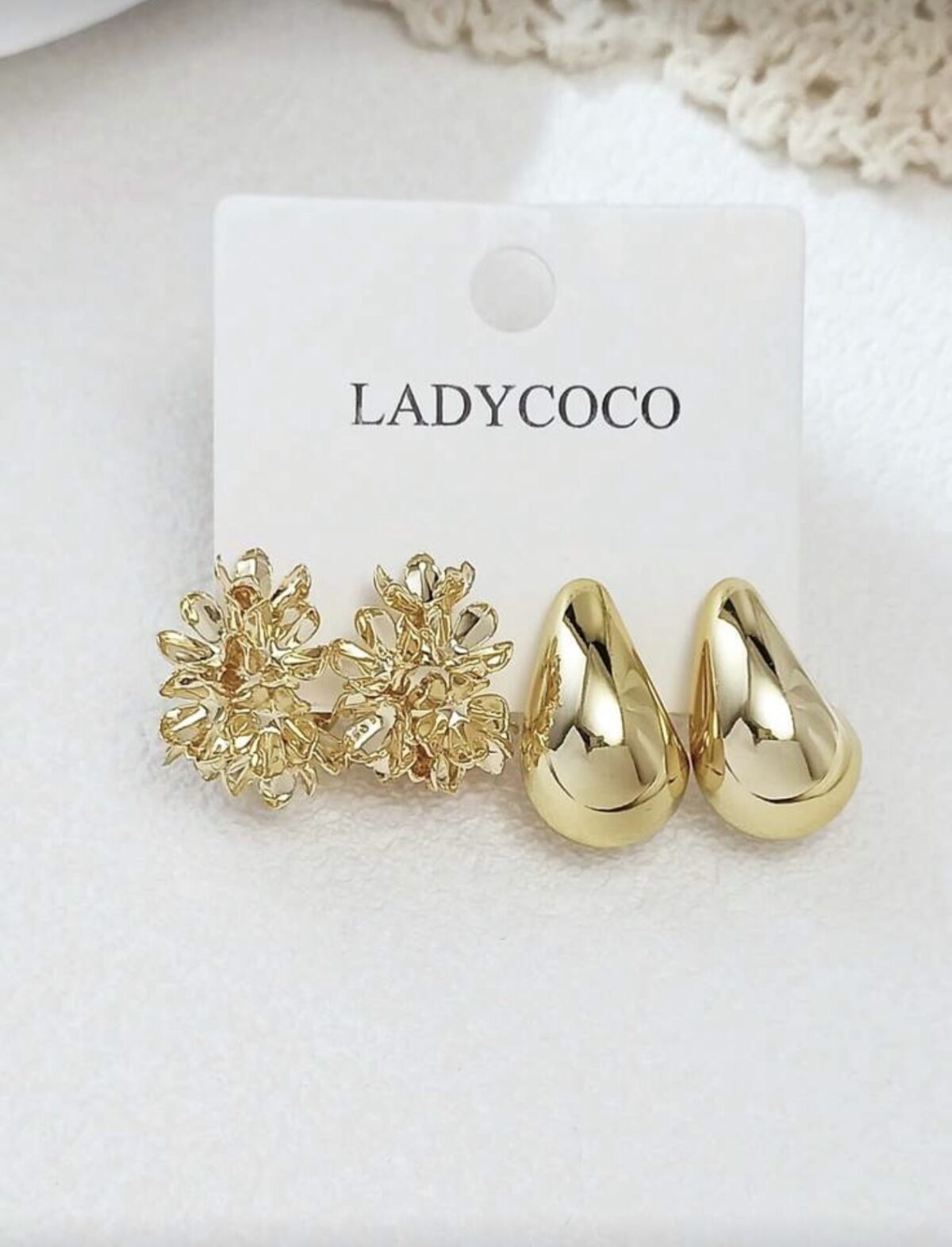 screenshot-790 LADY COCO auksinės spalvos auskarų rinkinys (2 poros)