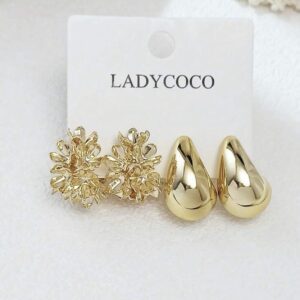 screenshot-790 LADY COCO auksinės spalvos auskarų rinkinys (2 poros)