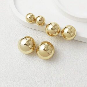 LADY COCO auksinės spalvos apvalių auskarų rinkinys (3 poros)