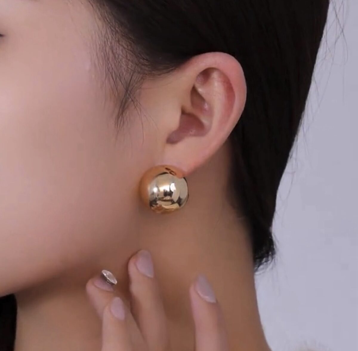 LADY COCO auksinės spalvos apvalių auskarų rinkinys (3 poros)