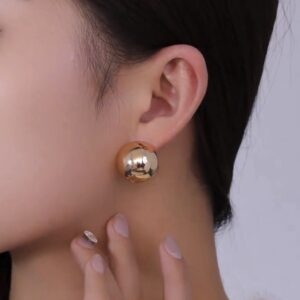 LADY COCO auksinės spalvos apvalių auskarų rinkinys (3 poros)