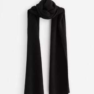 Juodas ilgas šalikas su vilna “LINDEX”