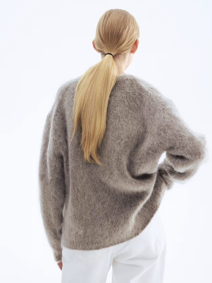 Purios tekstūros moherinis megztinis