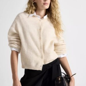 Megztinis su sagomis iš vilnos ir moheros mišinio