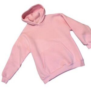 Klasikinis džemperis su kengūros kišene (S–L) “baby pink”