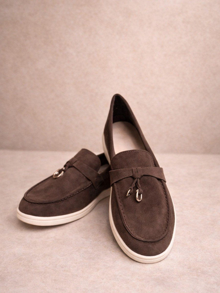 247e8610-cd9f-49b3-a63b-92fbaf7c7cc6 Rudos spalvos mokasinai iš natūralios zomšos odos