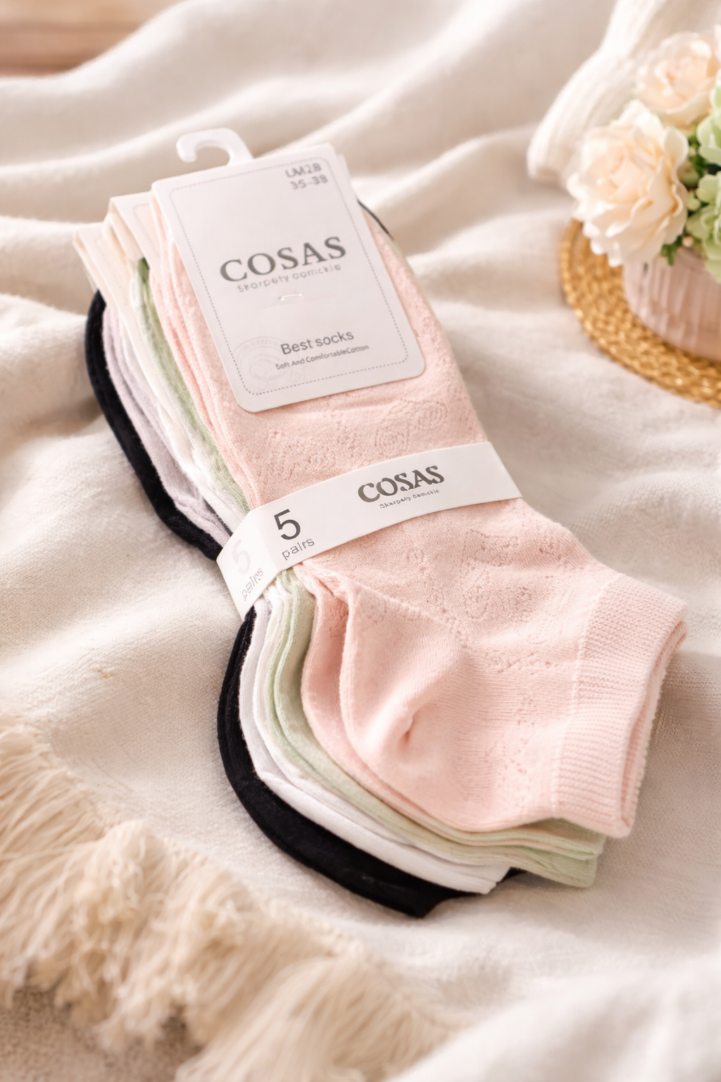 3c565d81-bb38-4faa-a5b5-eb6e3a8edf5b Moteriškos kojinaitės COSAS (5 poros)