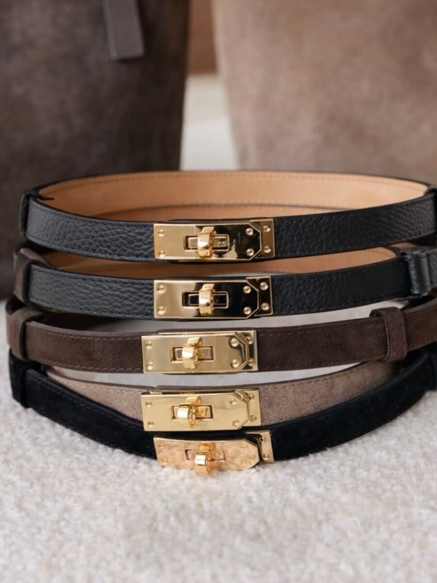 c225bcca-4da2-4dc0-83b4-0cdf503cf238 Natūralios odos dirželis su auksinės spalvos sagtimi