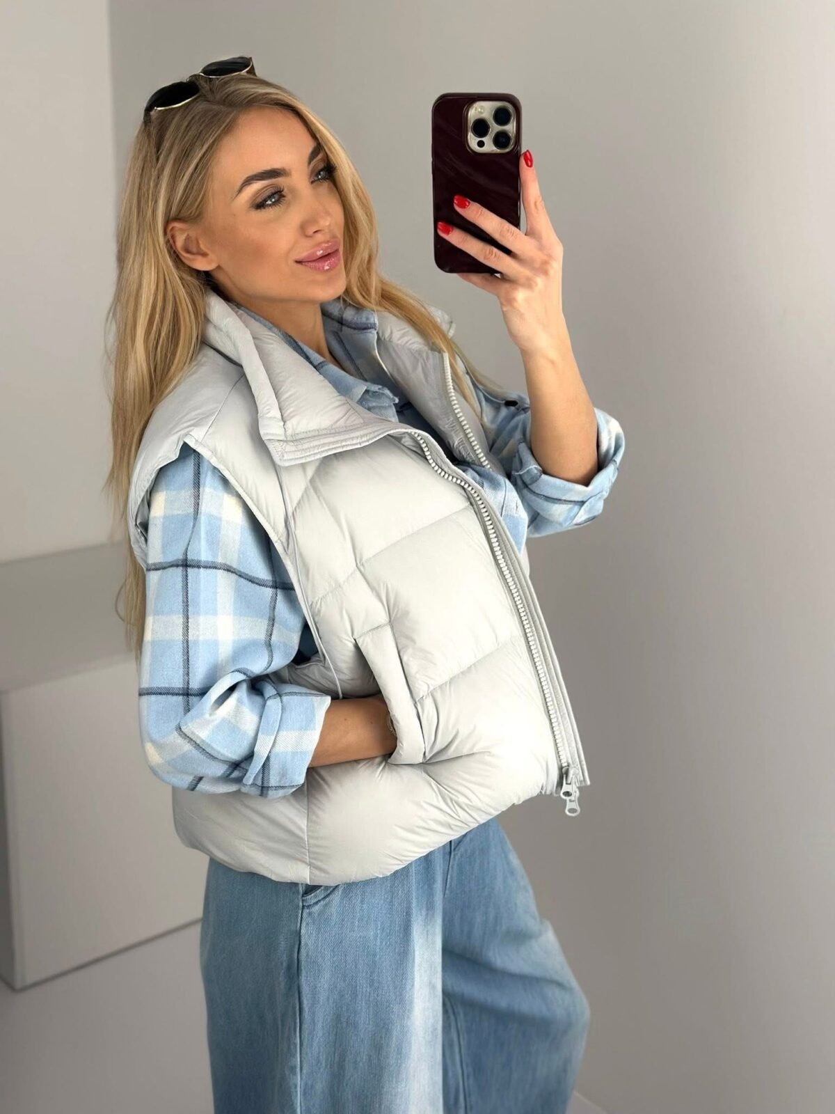 Pūkinė liemenė (dangaus žydra)