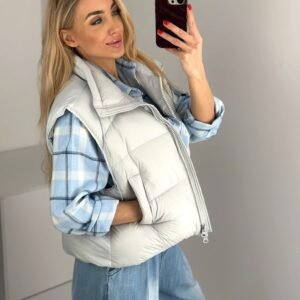 Pūkinė liemenė (dangaus žydra)