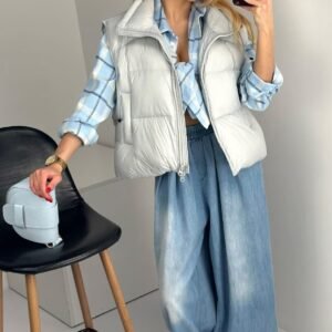 Pūkinė liemenė (dangaus žydra)