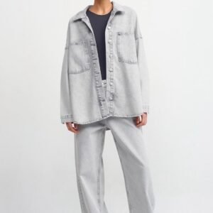 DILVIN oversized džinsinis švarkas