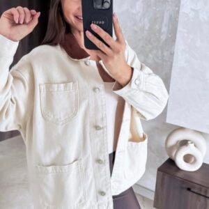 Džinsinis švarkelis su kišenėmis