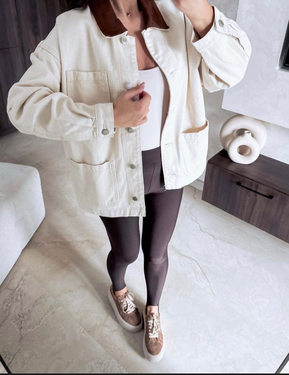 Džinsinis švarkelis su kišenėmis