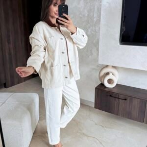 Džinsinis švarkelis su kišenėmis